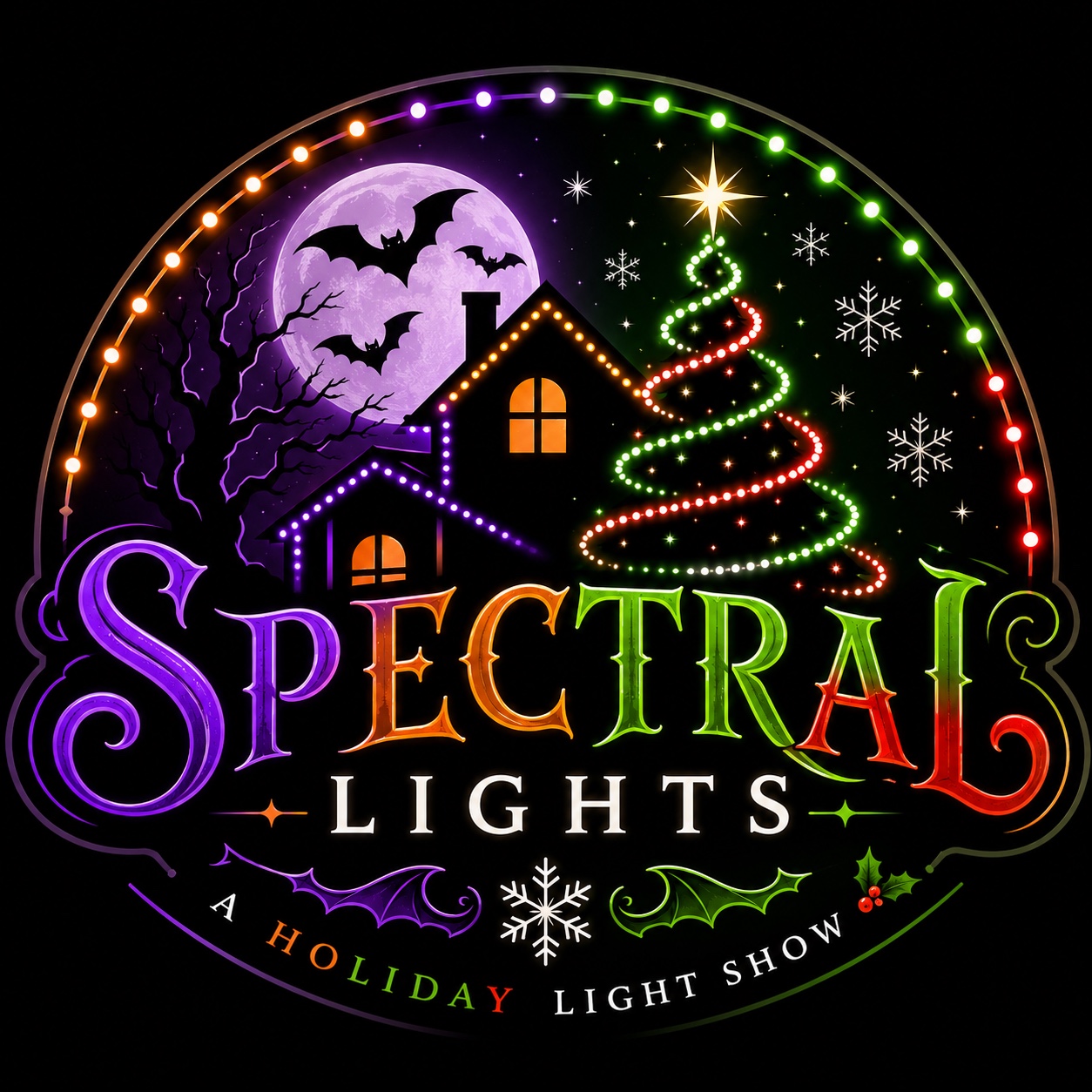 Spectral Lights holiday light show logo